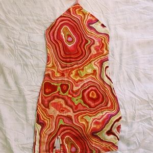 halter top mini dress